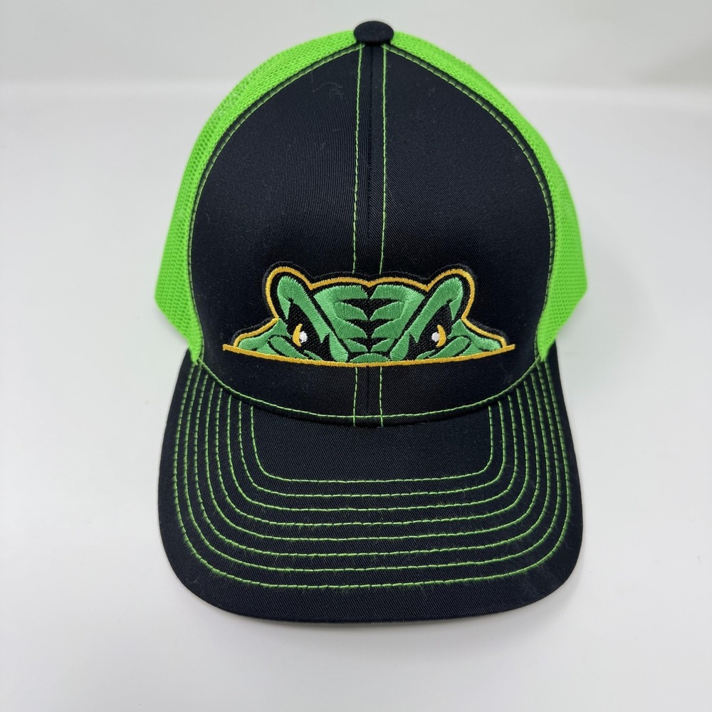 Pacific Headwear Hat Cap Snap Back Mens One Size Green Trucker Mesh Gator Logo